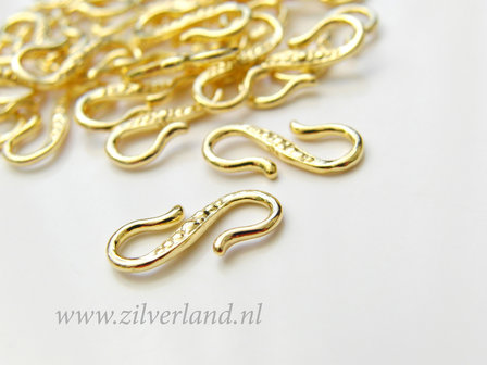 15mm Sterling Zilveren Haakslot- Verguld