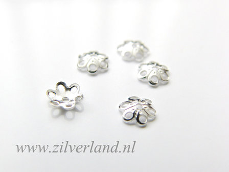 10 Stuks Kralenkapjes 5mm, Bloem