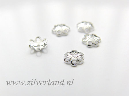 10 Stuks Kralenkapjes 5mm, Bloem