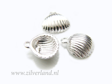 Zilveren Schelp Hanger met Pin &ndash; Voor Inlijmen van Parel