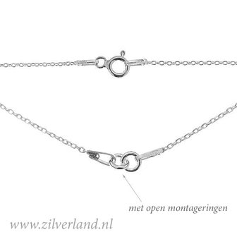 1,0mm Sterling Zilveren Collier Anker- 41cm