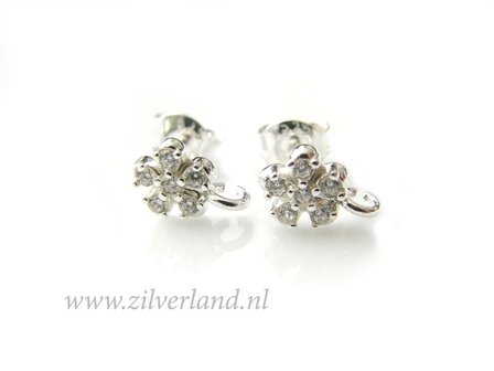 Sterling Zilveren Oorstekers met Kristallen
