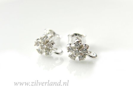 Sterling Zilveren Oorstekers met Kristallen