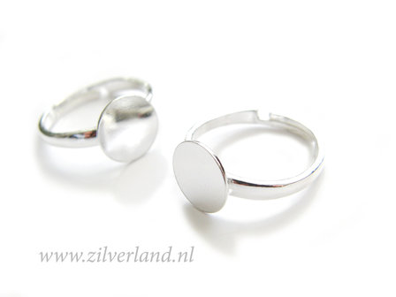 Sterling Zilveren Ring- 10mm Plaatje