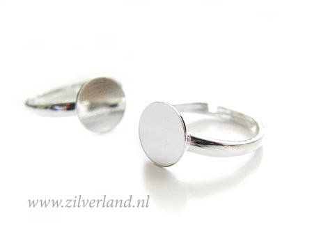 Sterling Zilveren Ring- 10mm Plaatje