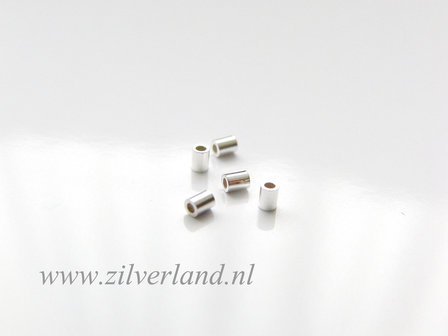 10 Stuks Sterling Zilveren Buis/Knijpkralen
