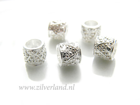 1 Stuk Sterling Zilveren Spacer- Takjes met Blaadjes