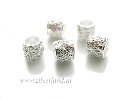 1 Stuk Sterling Zilveren Spacer- Takjes met Blaadjes
