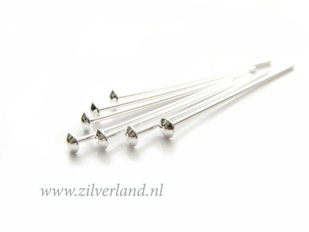 10 Stuks 0,80mm x 3,0cm Sterling Zilveren Nietstiften