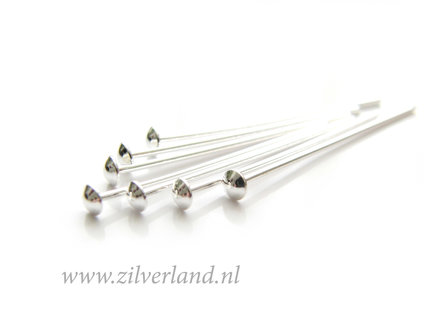 10 Stuks 0,80mm x 3,0cm Sterling Zilveren Nietstiften