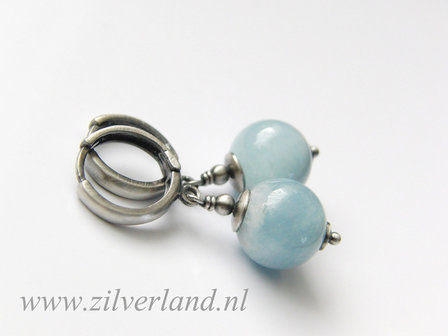 Handgemaakte Oorbellen met Aquamarijn