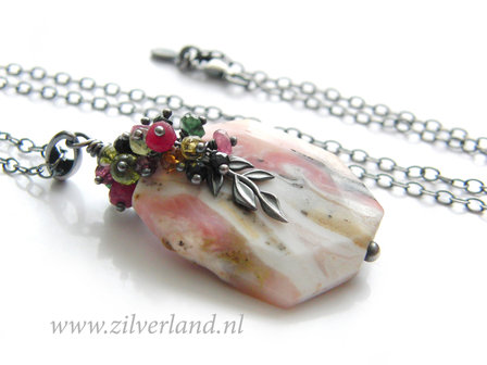 Hangemaakte Ketting Roze Opaal