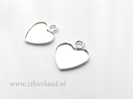 Sterling Zilveren Hanger voor Swarovski Hart Kristallen of UV Hars/Resin