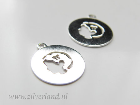 1 Stuk Sterling Zilveren Hanger- Meisje