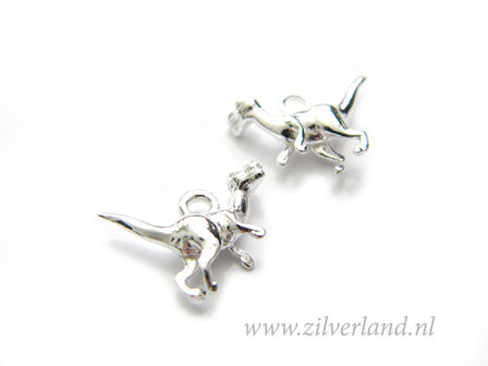 1 Stuk Sterling Zilveren Hanger- Dinosaurus