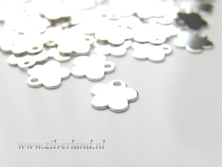 1 Stuk Sterling Zilveren Hangertje- Bloemetje