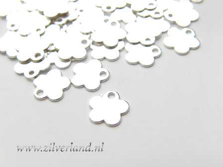 1 Stuk Sterling Zilveren Hangertje- Bloemetje