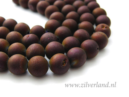 10mm Druzy Agaat Edelstenen Kralen- Titanium Gecoat