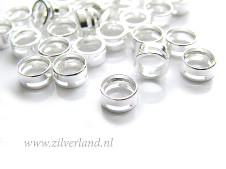 1 Stuk 6mm Sterling Zilveren Zetkastje