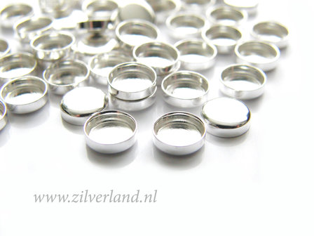 1 Stuk 6mm Sterling Zilveren Zetbakje