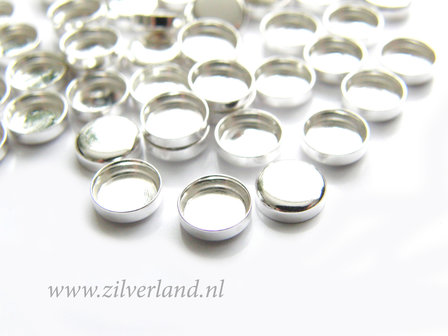 1 Stuk 6mm Sterling Zilveren Zetbakje
