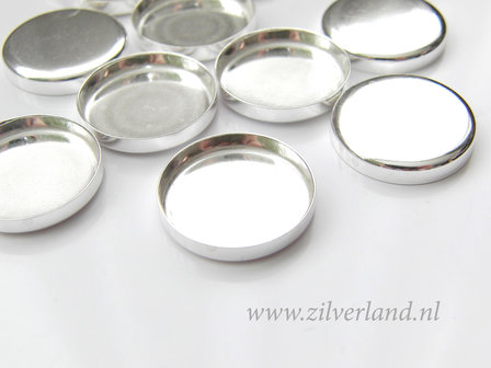 1 Stuk 20mm Sterling Zilveren Zetbakje