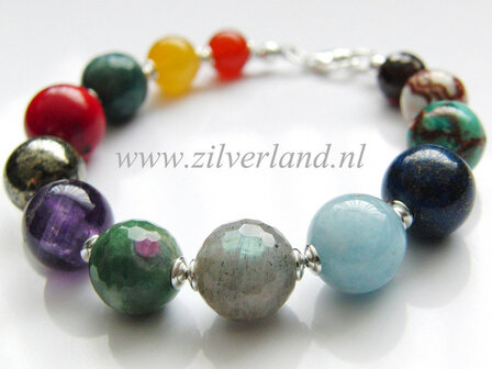 Zilveren Armband met Edelstenen
