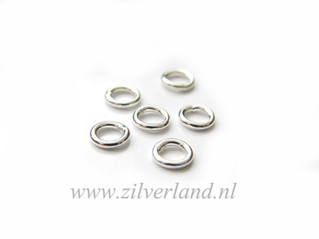 10 Stuks 1,0x5,30mm Gesloten Sterling Zilveren Montagering