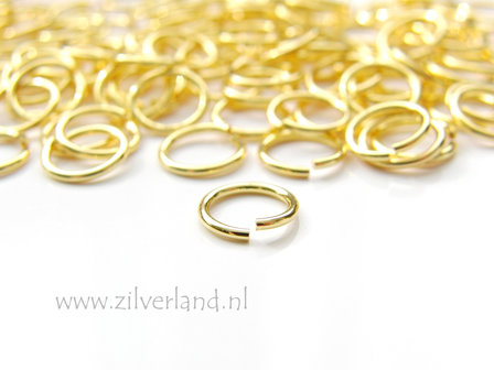 10 Stuks 1,0x8,0mm Sterling Zilveren Montageringen- Verguld