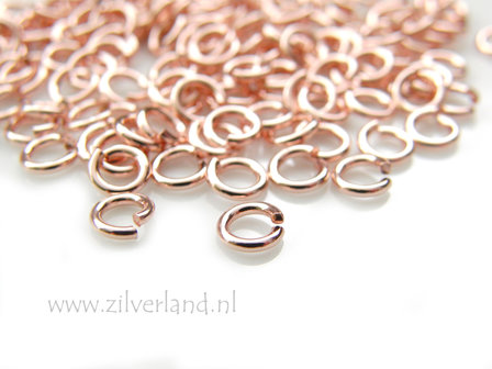 10 Stuks 1,0x4,95mm Sterling Zilveren Montagering- Rose Verguld