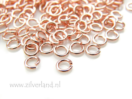 10 Stuks 1,0x4,95mm Sterling Zilveren Montagering- Rose Verguld