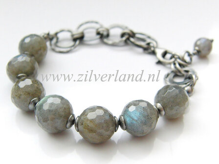 Zilveren Edelstenen Armband met Labradoriet