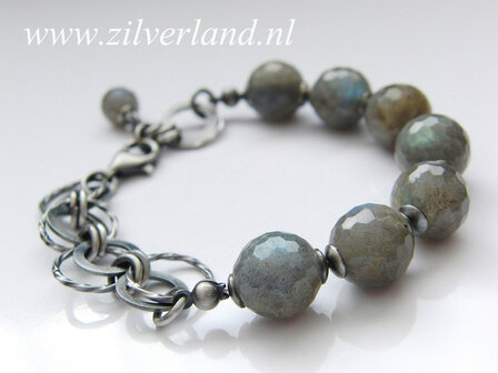 Zilveren Edelstenen Armband met Labradoriet