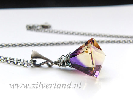 -Sterling Zilveren Ketting met Ametrien