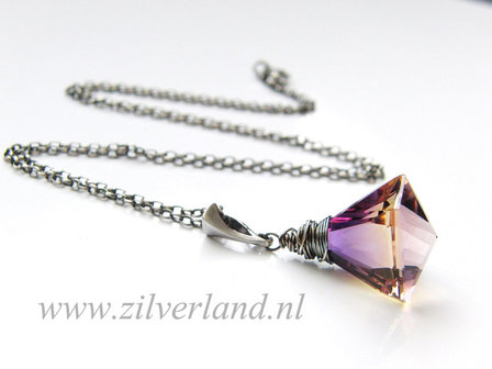 -Sterling Zilveren Ketting met Ametrien