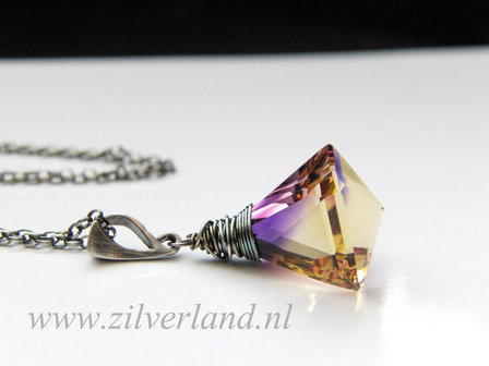 -Sterling Zilveren Ketting met Ametrien