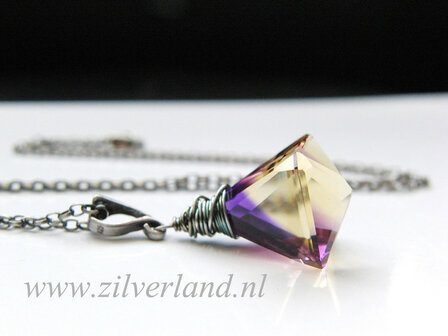 -Sterling Zilveren Ketting met Ametrien