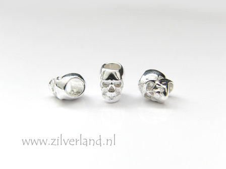1 Stuk Sterling Zilveren Spacer- Schedel