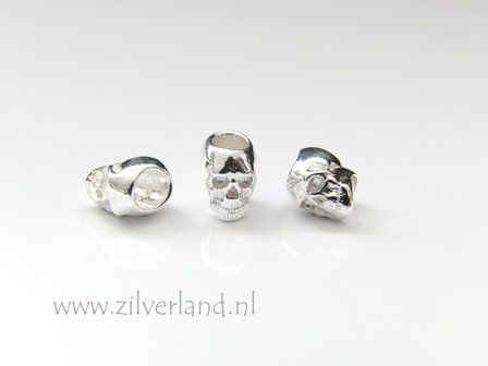 1 Stuk Sterling Zilveren Spacer- Schedel