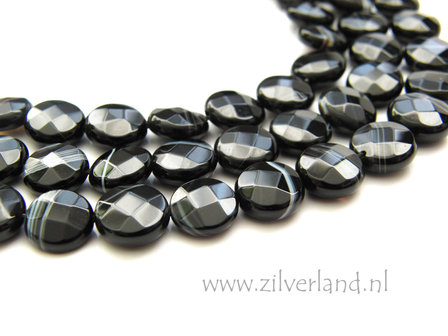 10mm Agaat Edelstenen Kralen- Facet Coin