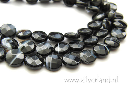 10mm Agaat Edelstenen Kralen- Facet Coin