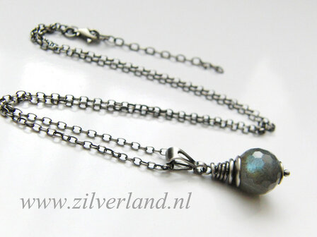Zilveren Ketting met Labradoriet