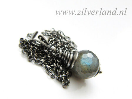 Zilveren Ketting met Labradoriet