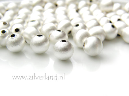 10 Stuks 8mm Sterling Zilveren Kralen- Gesatineerd