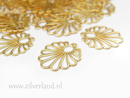 1 Stuk Sterling Zilveren Connector/Chandelier- Verguld