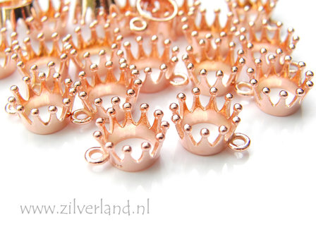 Sterling Zilveren Hanger- Kroon Rose Verguld