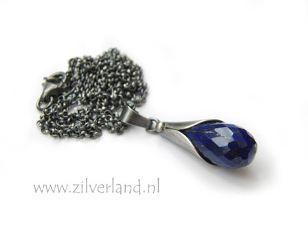 Handgemaakte Zilveren Ketting met Lapis Lazuli