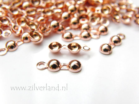 10 Stuks Sterling Zilveren Kalotjes- Rose Verguld