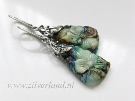 Edelstenen Oorbellen met Chrysocolla