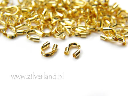 10 Stuks Sterling Zilveren Draadbeschermer- Verguld